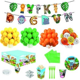 Resim Safari Temalı 16 Kişilik Doğum Günü Seti 