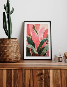 Resim Pembe Yeşil Muz Ağacı - Art Print - 50x70 cm 