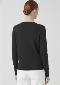 Resim Koyu Gri Bisiklet Yaka Düğmeli Kadın Hırka - KOYU GRİ / 36 