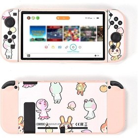 Resim Veri Kurbağa Nintendo Anahtarı İçin Şık Baskılı Koruyucu Kılıf Oyun Konsolu Anti-damla Tpu Kabuk - Hayvan 