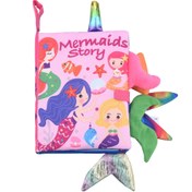 Resim Etkileşimli Duyusal Bebek Kitabı - Ses Efektleri ve Denizkızısı Hikayesi İçeren Yumuşak Kumaş Kitap, Kanatlı Balık ve Karakterlerle Canlı Renkler & Kalp Oyukları, 3 Yaş Çocukları İçin Erken Öğrenme Motor Gelişimi Doğum Günü Partisi Oyuncağı (Pil/Gerekmez) 