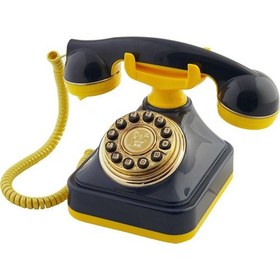 Resim Anna Bell Sarı Lacivert Klasik Tuşlu Telefon 4 