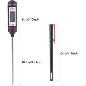 Resim Anka Dijital Gıda Termometresi Yemek Sıcaklık Ölçer 