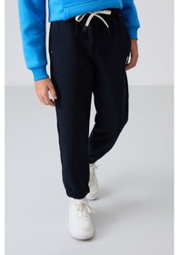 Resim Tommylife Tommy Life Lacivert Pamuklu Kalın İçi Tüylü Yumuşak Dokulu Standart Fit Baskılı Erkek Çocuk Eşofman Alt - 1122 Lacivert 