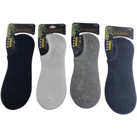 Resim 4'LÜ DİKİŞSİZ BAMBU SNEAKER ERKEK ÇORABI - KARIŞIK Lacivert 