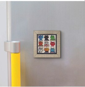 Resim Kediler Baskılı Mdf Magnet 7x7 312 