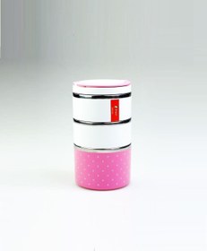 Resim Lotus Penguen Yemek Termosu 3 Lü Tutacaklı Sefer Tası Pembe 