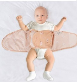 Resim Sevi Bebe 504.194 Bebe Kundak Kemer 0-3 Ay Neşeli Kuş Desen Somon 
