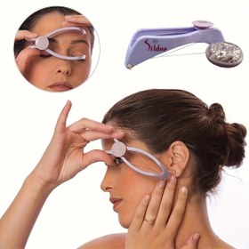 Resim 1 adet Kadınlar için Epilatör Mini Yüz Tüyü Temizleyici Yaylı İplik Yüz Tüyü Temizleyici Yanaklar Kaş DIY Makyaj için 