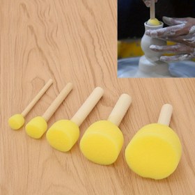 Resim 5 ADET Seramik El Sanatları Sünger Seti, Tekerlek Atma, DIY Seramik Malzemeleri için Elektriksiz Plastik Kil Heykel Aletleri 