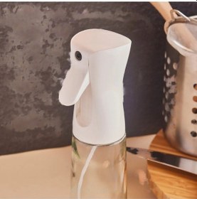 Resim Sprey Yağdanlık Sıvı Yağ Spreyi Yağlık - Airfryer Püskürtme Yağdanlık Beyaz 300ml Şeffaf 