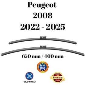 Resim Peugeot 2008 2022 2023 2024 2025 Uyumlu Ön Cam Silecek Süpürgesi Takımı 650/400mm Silbak Sb2616c 