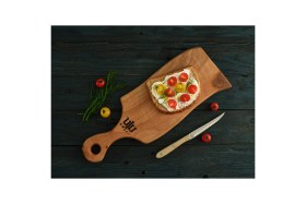 Resim Feyza Design El Yapımı Doğal Ceviz Ağacı Sunum ve Kesme Tahtası, Şıklık ve Fonksiyonellik 