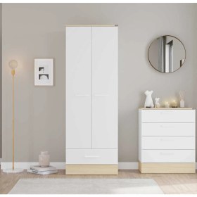Resim Adore Base Genç Odası 2 Kapılı Tek Çekmeceli Gardırop - Italyan Meşe/beyaz 