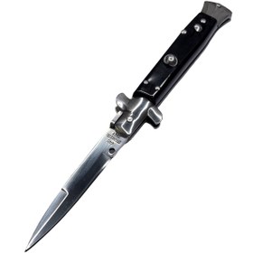 Resim John Connely Italyan Stiletto Siyah Çakı Düğmeli Autdoor 21 Cm 