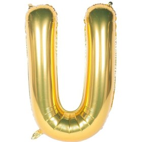 Resim Folyo U Harfi Balon 100 Cm Gold Altın Büyük Boy 40inc Folyo Balon 