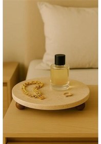 Resim Akayev Traverten 28 Cm Ahşap Boncuk Ayaklı Sunumluk Çok Renkli 