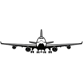 Resim Genel Markalar Yolcu Uçağı Oto Motor Laptop Duvar Folyo Sticker (Tip 3) 10x3 Cm 