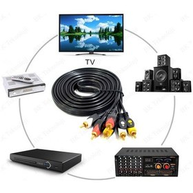 Resim BK Teknoloji 3RCA Erkek 3 RCA Erkek Kompozit Ses Video AV Kablosu 3 M 