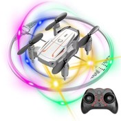 Resim Katlanabilir Mini BK2 Drone Optik Akışlı LED Işıklı Tek Tuş Kalkış Katlanabilir Tasarım RC Uzaktan Kumandalı DRONE 