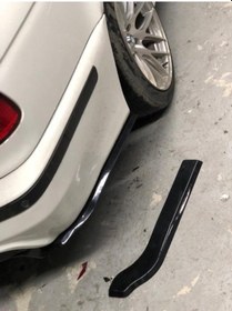 Resim Bmw 5 Serisi E39 Arka Tampon Başlıkları. Parlak Siyah. Flap Seti 