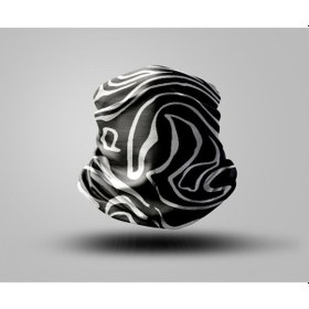 Resim Estetik Tasarımlı Motorcu Buff Maske Outdoor Boyunluk Unisex Bandana Siyah 