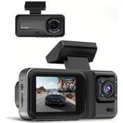 Resim Oldfriend Baıdeluo 3 Kanallı Araç Kamerası 1080p Ön 480p Arka Görüş Gece Görüşü 32gb Kart 