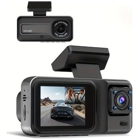 Resim Oldfriend Baıdeluo 3 Kanallı Araç Kamerası 1080p Ön 480p Arka Görüş Gece Görüşü 32gb Kart 