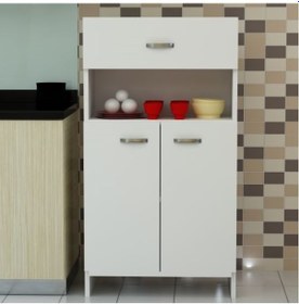 Resim Çok Amaçlı Dolap Banyo Mutfak Kiler Hira Beyaz 