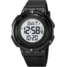 Resim Sones Olevs 2886 Erkek Spor Kronograf Su Geçirmez Işıklı Kuvars Saat Siyah Gümüş Çelik Şerit 