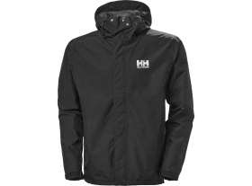 Resim Helly Hansen Seven J Jacket Erkek Yağmurluk Siyah Rüzgarlık 3XL Outdoor Kullanım İçin Özel 
