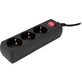 Resim S-Link SPG3-X-3 1.5 m 3'lü Akım Koruyucu Kutu Siyah Priz 