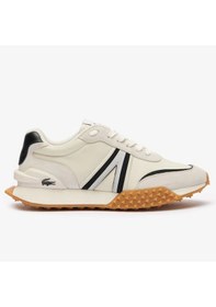 Resim Lacoste L-spin Deluxe Leather Mens Sneaker Hakiki Deri Erkek Günlük Spor Ayakkabı Krem Krem 