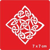 Resim Çeltik Üçgen Yıldız Tattoo Geçici Dövme Şablonları Kına Kalıpları 