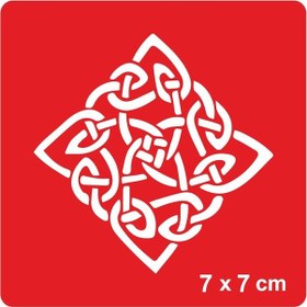 Resim Çeltik Üçgen Yıldız Tattoo Geçici Dövme Şablonları Kına Kalıpları 