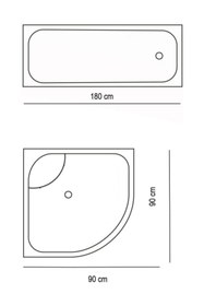 Resim Zethome Banyo Perdesi 1x180x200 Tek Kanat Duş Perdesi Halka Hediyeli Duşakabin Perdesi Tiger 