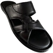 Resim Castle Black 8521 Erkek Deri Yazlık Comfort Terlik Siyah Siyah 