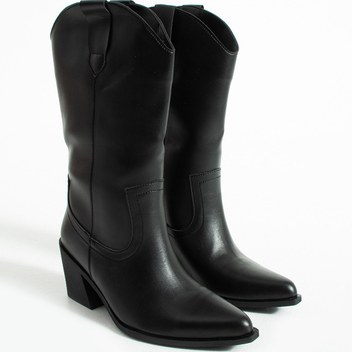 Kadın Viola Siyah Kalın Tabanlı Postal Siyah