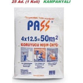 Resim pass Naylon Koruyucu Hışır Örtü 4x12.5 50 m2 25 Adet 1 Koli 