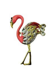 Resim Zarif Flamingo Broş Çok Renkli 
