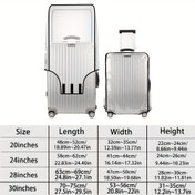 Resim Dayanıklı Yapı, 50.8/60.96/71.12/76.2 cm Valizler için Şeffaf PVC Valiz Kapağı - Toz Geçirmez, Çizilmeye Karşı Dayanıklı Seyahat Çantası, Nemli Hava İçin Dayanıklı Seyahat Aksesuarı, Temel | Moda Valiz Tasarımı | Pürüzsüz Yüzey 
