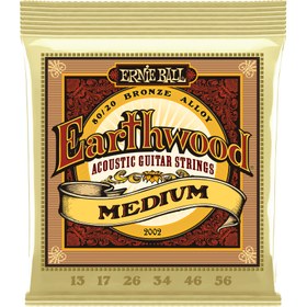 Resim Ernie Ball 2002 Earthwood 80/20 Bronze Medium Akustik Gitar Teli (13-56) 