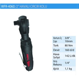 Resim Wufu WFR 4060 Havalı Cırcır Kolu – 1/2’’ 