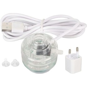 Resim Agoodshop Beyaz Stil Akvaryum Altı Led Spot Işık Dalış Lambası Vantuzlu Balık Tankı Dekoratif Su 1 Adet Polisilikon 2v 