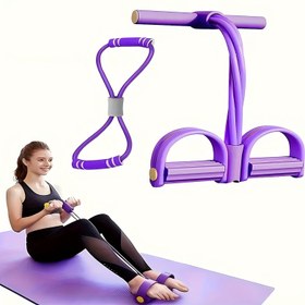 Resim 4 Tüp ile 8-in-1 Direnç Bantları - Mavi, Yığınlanabilir, Orta Gerilim, TPE Malzeme, Tam Vücut Egzersizleri, Karın Egzersizleri ve Germe için İdeal - Ev Spor Salonu, Push-uplar ve Esneklik Eğitimi için Mükemmel, Ev Spor Salonu Ekipmanı | Yığınlanabilir Direnç Bantları | Dayanıklı Egzersiz Ekipmanı, Direnç Eğitimi Bantları 