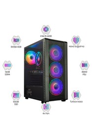 Resim Turbox TX5416 I5 6400 16GB Ram 512GB SSD 4gb RX550 Oyuncu Masaüstü Bilgisayarı 