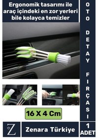 Resim Araç İçi Zor Dar Hassas Yerleri Temizleyen Elektronik Otomobil Araç Klima İç Detay Temizleme Fırçası 