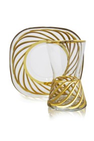 Resim Meltem Gold 12 Parça 6 Kişilik Çay Bardağı Seti - Paşabahçe Altın Yaldızlı Cam Şeffaf 