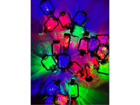 Resim Özbience Renkli Fişli Rgb Kardeşler Için 4 Metre Ramazan Kandili Feneri 