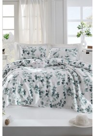 Resim Enlora Home Baskılı Pike Takımı Çift Kişilik Sabine Yeşil 